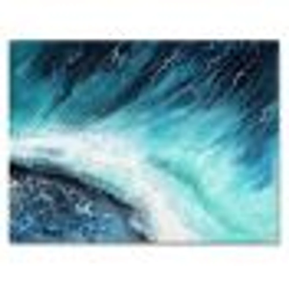 Navy Blue Ocean Waves with White Seafoam I Canvas Wall Art Print