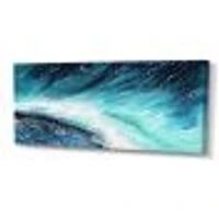 Navy Blue Ocean Waves with White Seafoam I Canvas Wall Art Print