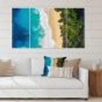 Sea and Beach Turquoise Water Canvas Wall Art Print