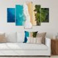 Sea and Beach Turquoise Water Canvas Wall Art Print