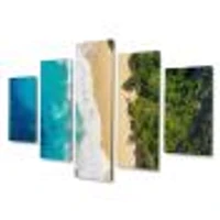 Sea and Beach Turquoise Water Canvas Wall Art Print