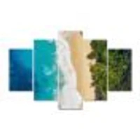 Sea and Beach Turquoise Water Canvas Wall Art Print