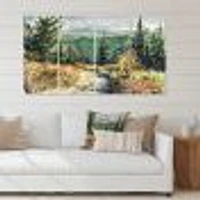 With Road Mountains Canvas Wall Art Print