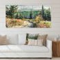 With Road Mountains Canvas Wall Art Print