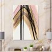Minimalism Pink And Gold Cubic Fusion V Wall Art