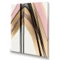 Minimalism Pink And Gold Cubic Fusion V Wall Art