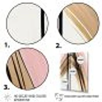 Minimalism Pink And Gold Cubic Fusion V Wall Art