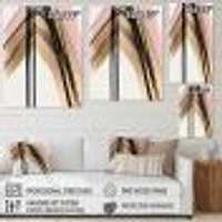 Minimalism Pink And Gold Cubic Fusion V Wall Art