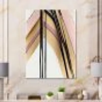 Minimalism Pink And Gold Cubic Fusion IX Wall Art