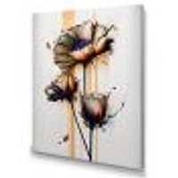 Orange Daisy Flower On Abstract Fusion I Wall Art