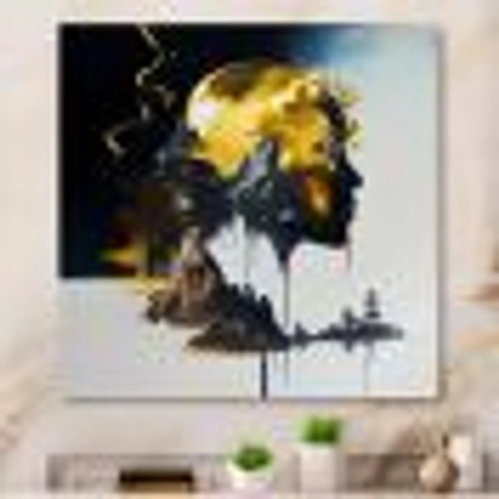 Double Explosure Of Man Dream Wall Art