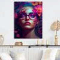 Woman With Blue Hair Wall Art