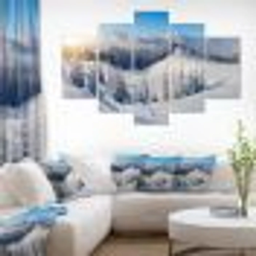 Winter Mountains Panorama Canvas Wall Art- pieces