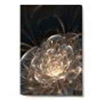 Fractal Flower with Golden Rays  Canvas Art Print