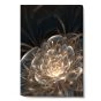 Fractal Flower with Golden Rays  Canvas Art Print