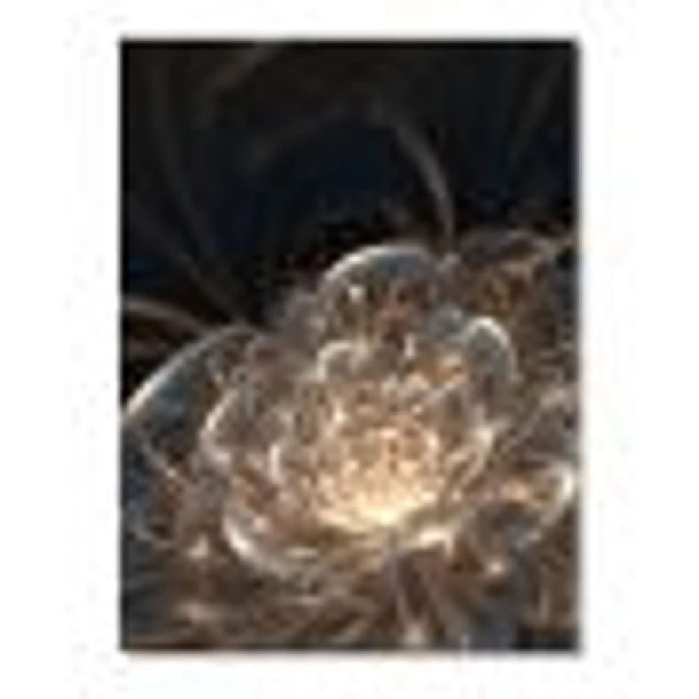Fractal Flower with Golden Rays  Canvas Art Print