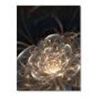 Fractal Flower with Golden Rays  Canvas Art Print