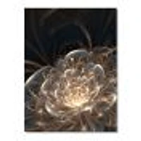 Fractal Flower with Golden Rays  Canvas Art Print