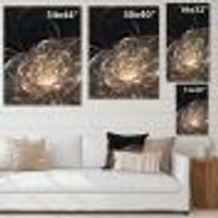 Fractal Flower with Golden Rays  Canvas Art Print