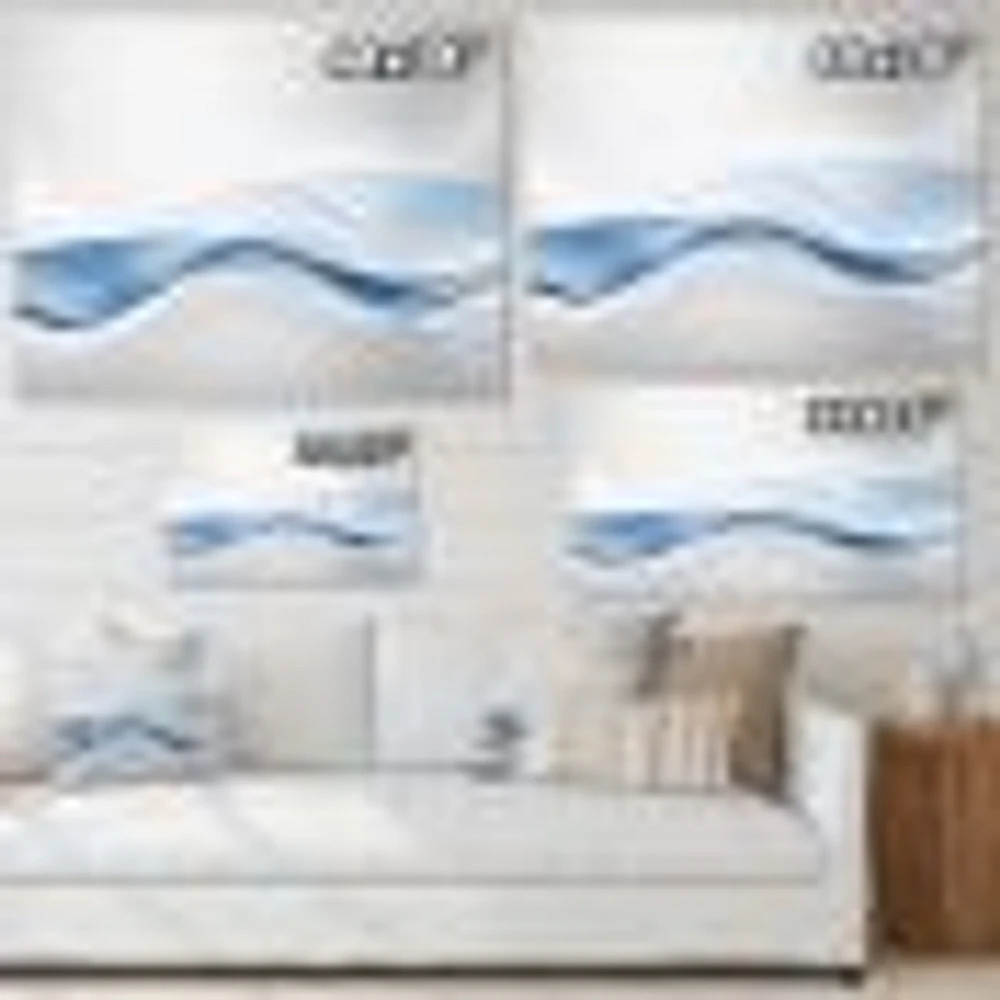 3D Wave of Water Splash  Digital Art Canvas Print