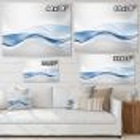 3D Wave of Water Splash  Digital Art Canvas Print