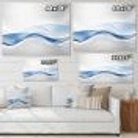 3D Wave of Water Splash  Digital Art Canvas Print