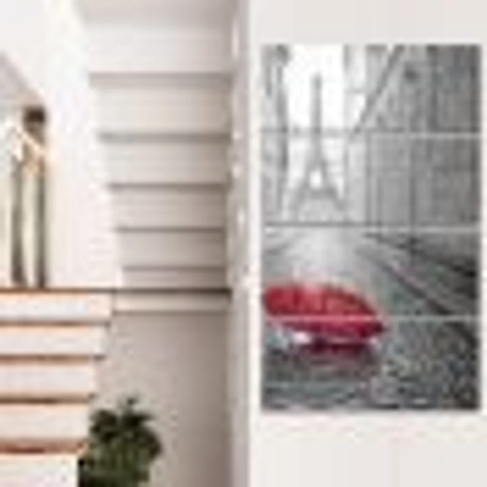 Eiffel View from Paris Street  Canvas Art Print