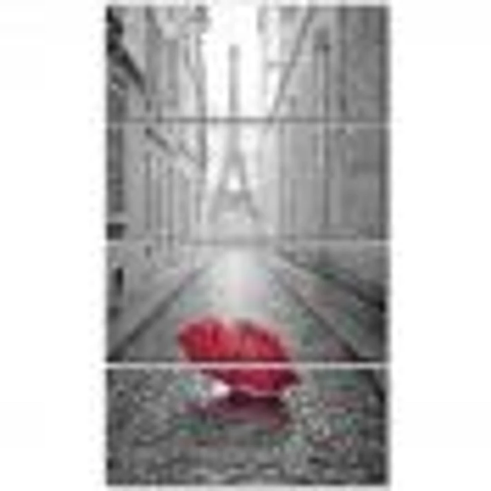 Eiffel View from Paris Street  Canvas Art Print