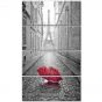 Eiffel View from Paris Street  Canvas Art Print