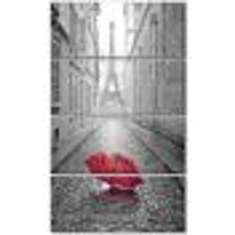 Eiffel View from Paris Street  Canvas Art Print