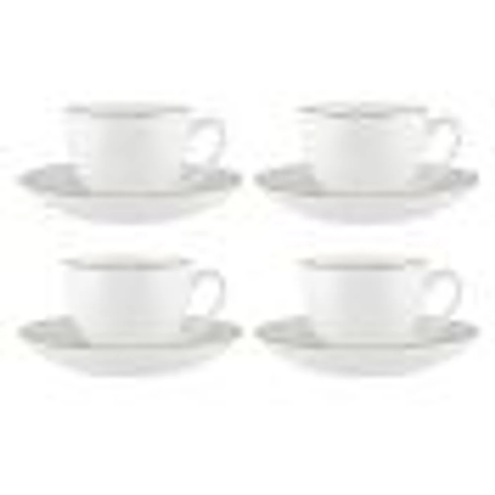 Maxwell & Williams ensemble de 4 tasses et soucoupe « White Gold »