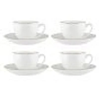 Maxwell & Williams ensemble de 4 tasses et soucoupe « White Gold »