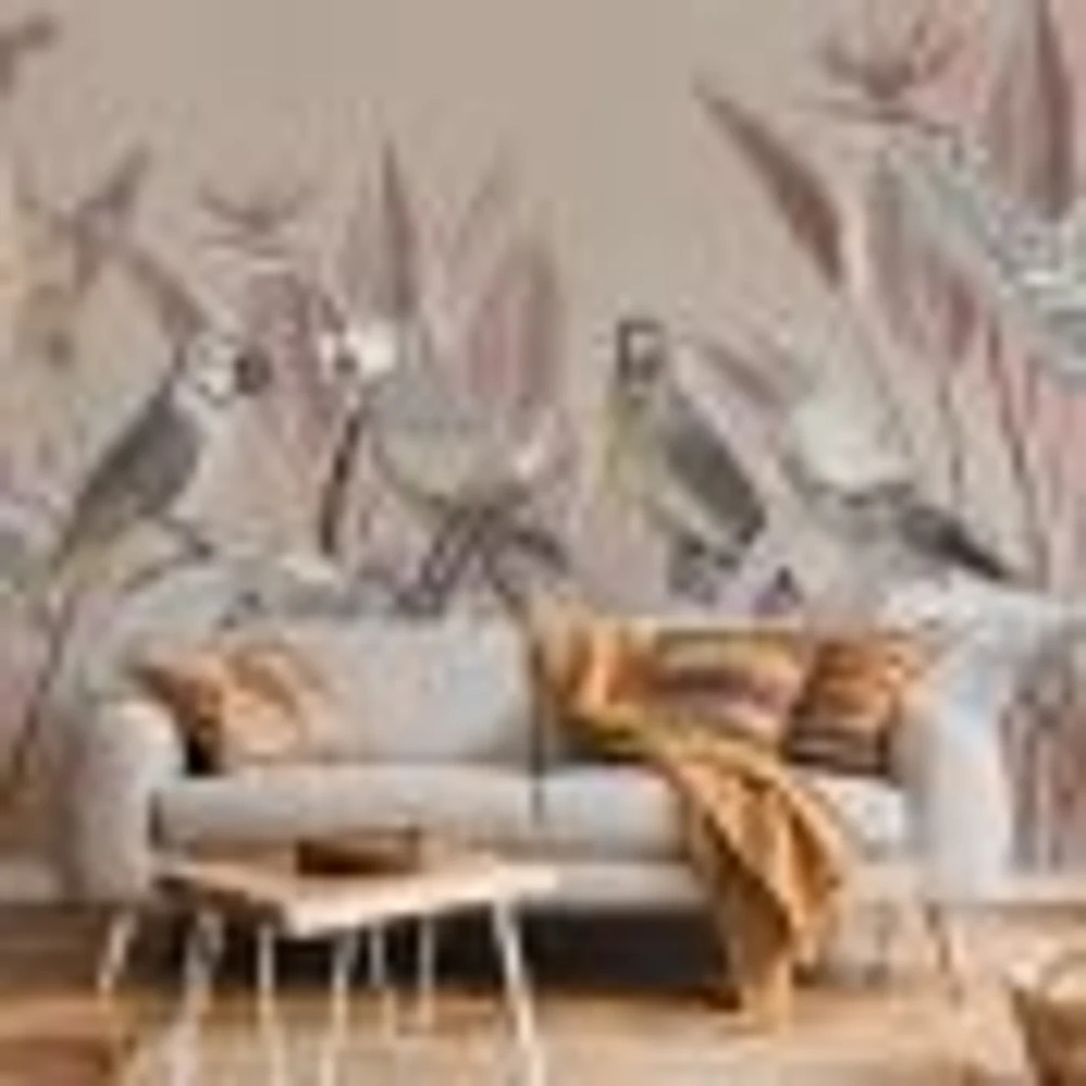 Silver Macaw Jungle Wallpaper Mural