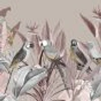 Silver Macaw Jungle Wallpaper Mural