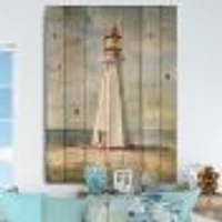 Nautical Lighthouse I Wood Wall Art