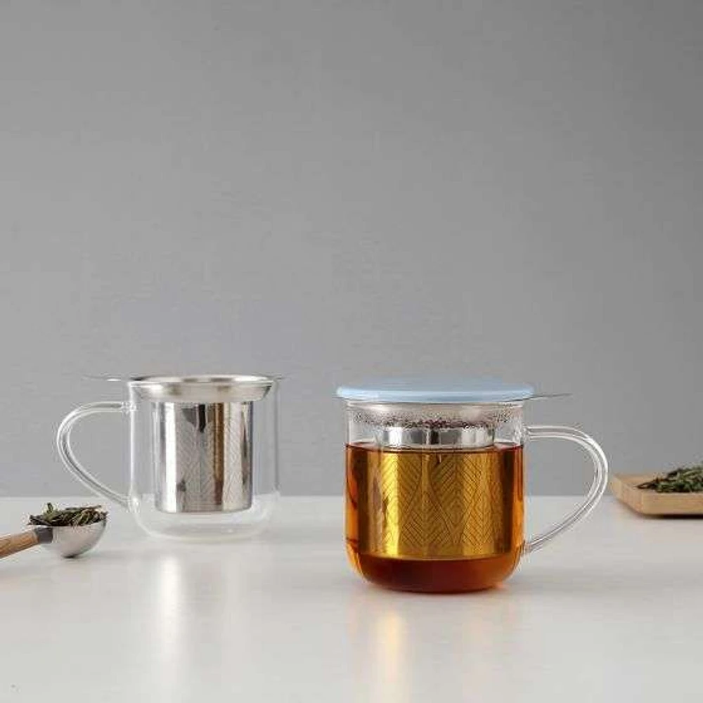 Minima Eva Infuser Mug with Blue Lid by Viva
