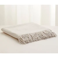 100% Silk Ivory Throw Blanket by SmartSilk