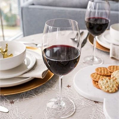 Bohemia Universal White/Red Glasses, Set of 6  – 450ml
