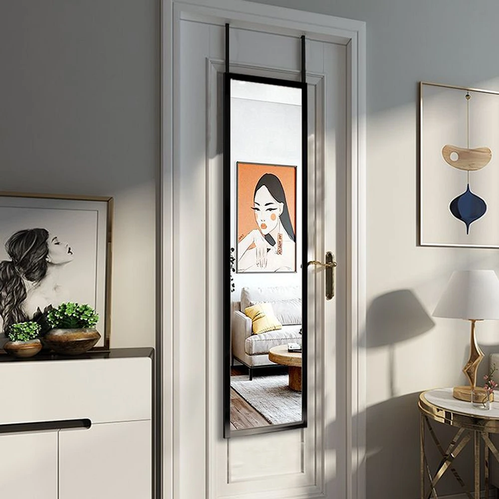 Miroir de porte noir Sandy