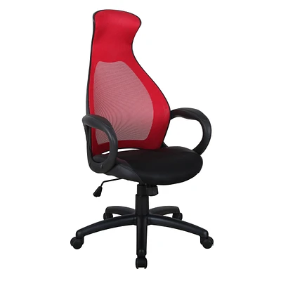 Milan Office Chair - Black/Red