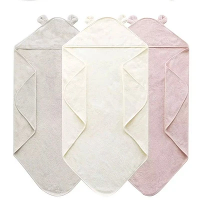 Ensemble de 3 Capes de bain pour bébé en coton biologique par Beba