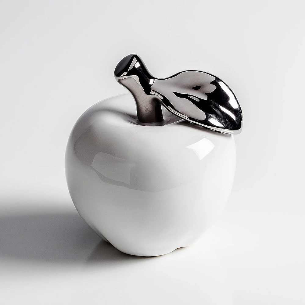 Orchard Ceramic Apple in White