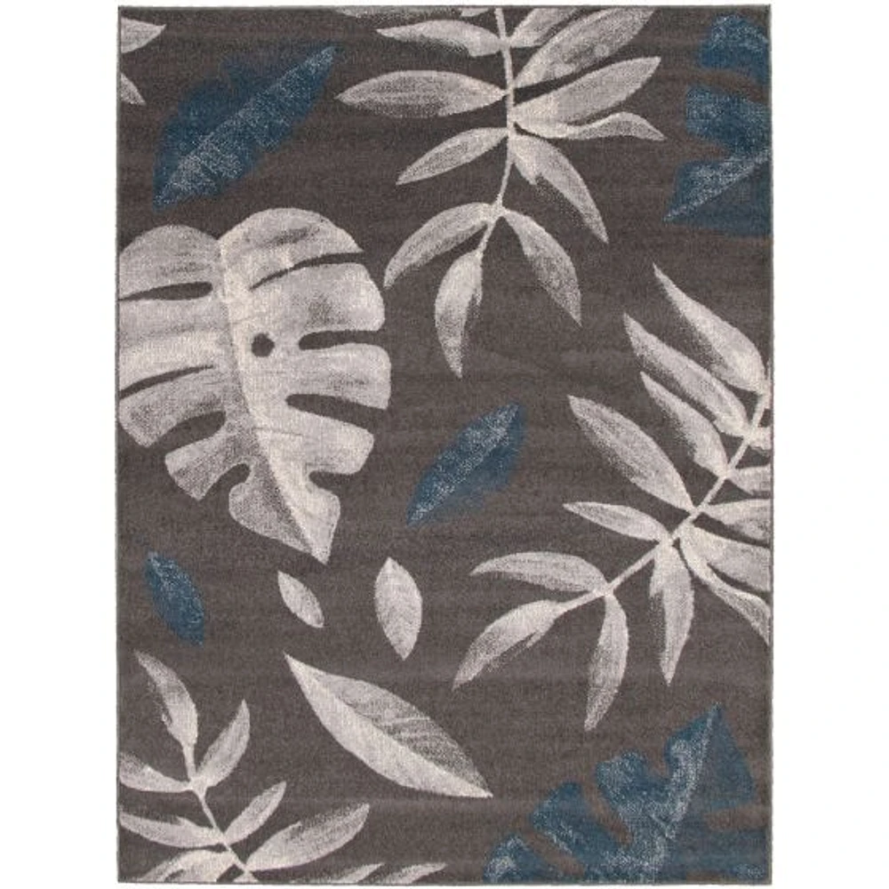 Feuilles Anthracite-Grey Rug