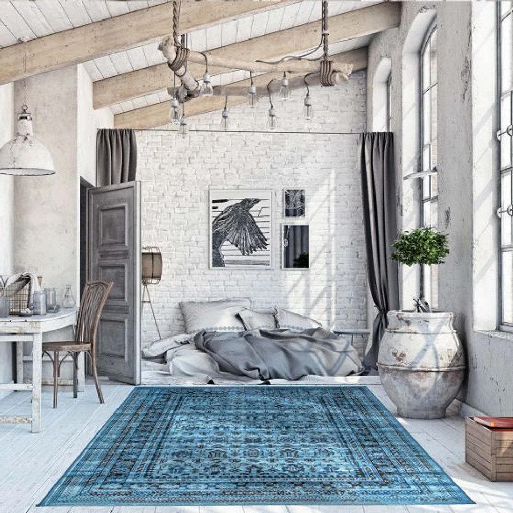 Tapis Leander bleu