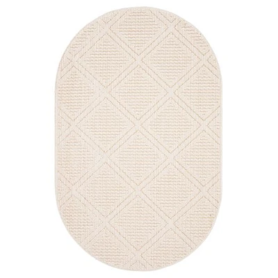 Tosca Contemporary Oval Taupe Area Rug