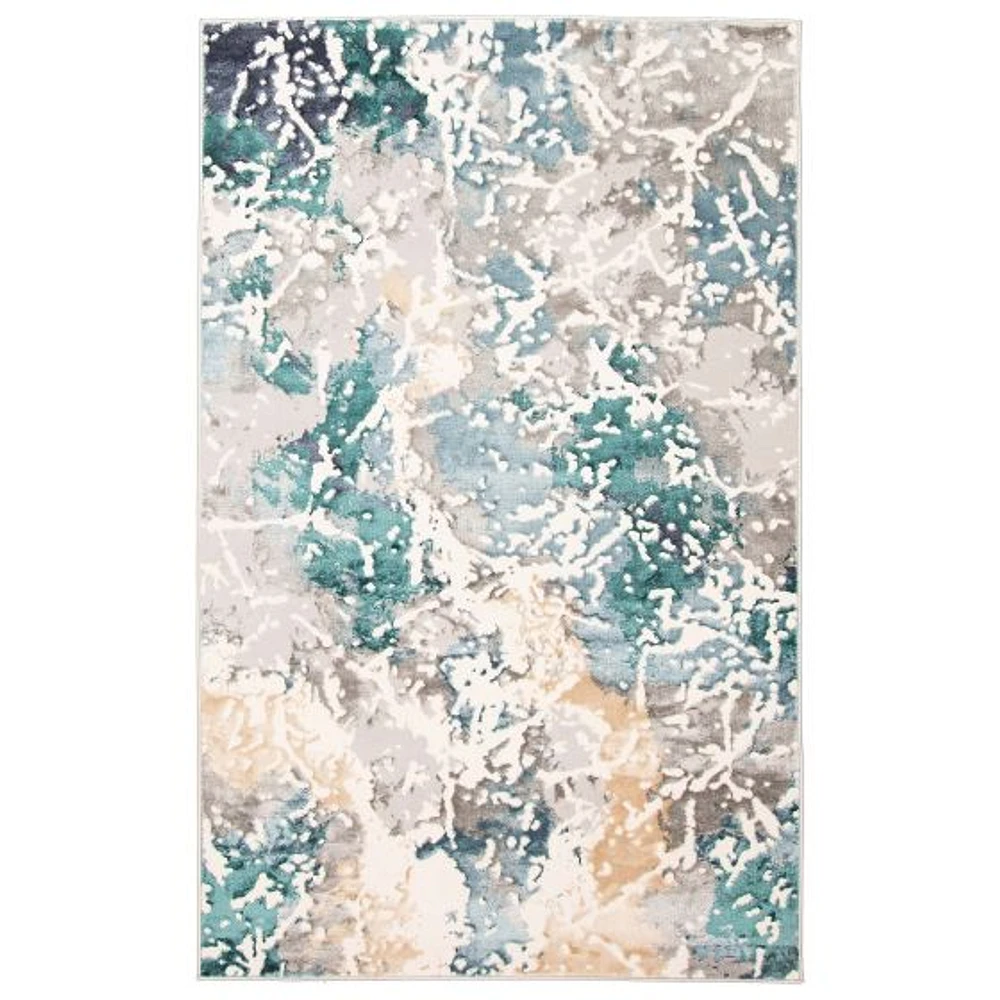 Tapis contemporain turquoise  « Aura »