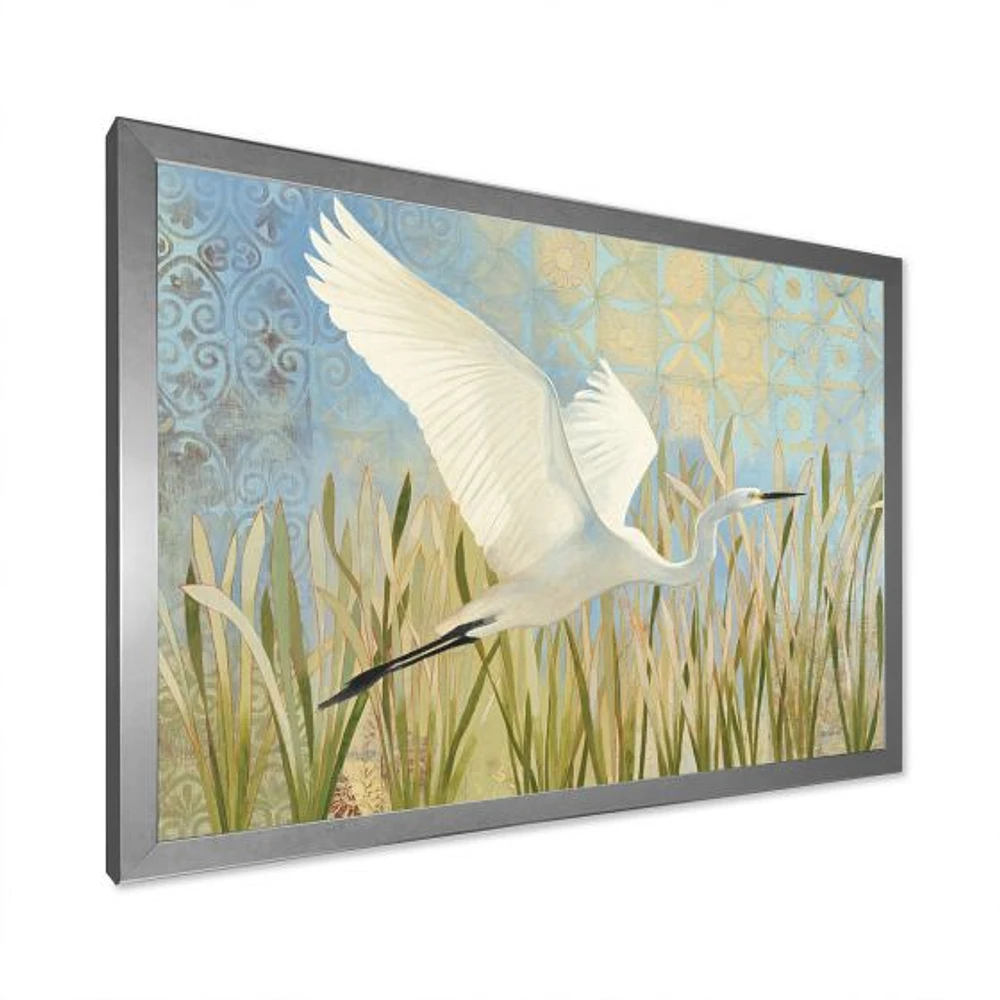 Snowy Egret Flight vII  Wall Art