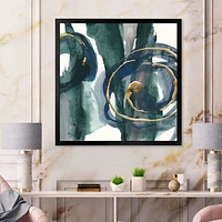 Indigo and Gold III  Canvas Wall Art Print