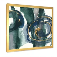 Indigo and Gold III  Canvas Wall Art Print