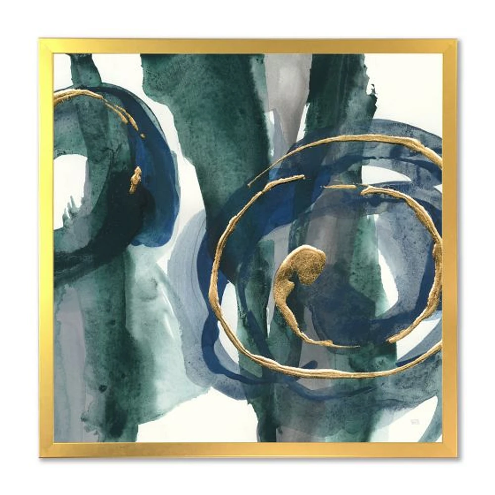 Indigo and Gold III  Canvas Wall Art Print